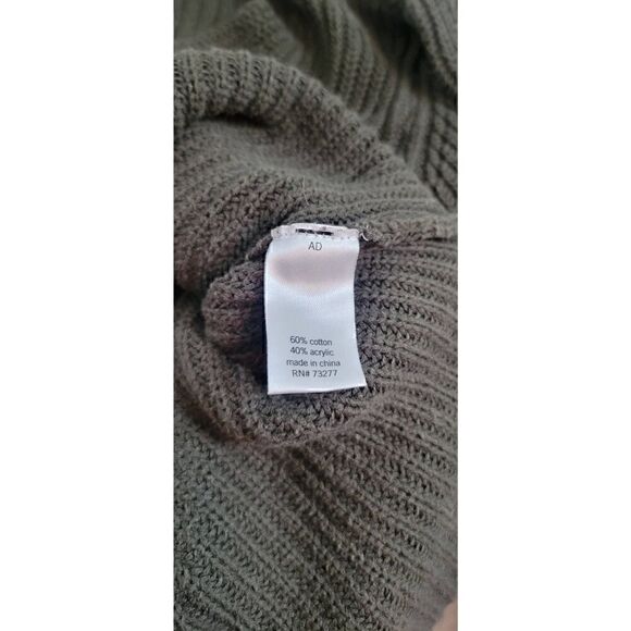 Sonoma Sz XL Drk Green V Neck, Anchor Buttons Side Tunic Sweater - Picture 6 of 6